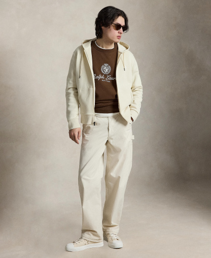Polo Ralph Lauren Men's Double-Knit Full-Zip Hoodie - Guide Cream