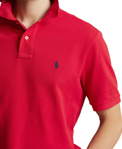 Polo Ralph Lauren Men's Custom Slim-Fit Mesh Polo Shirt - Red