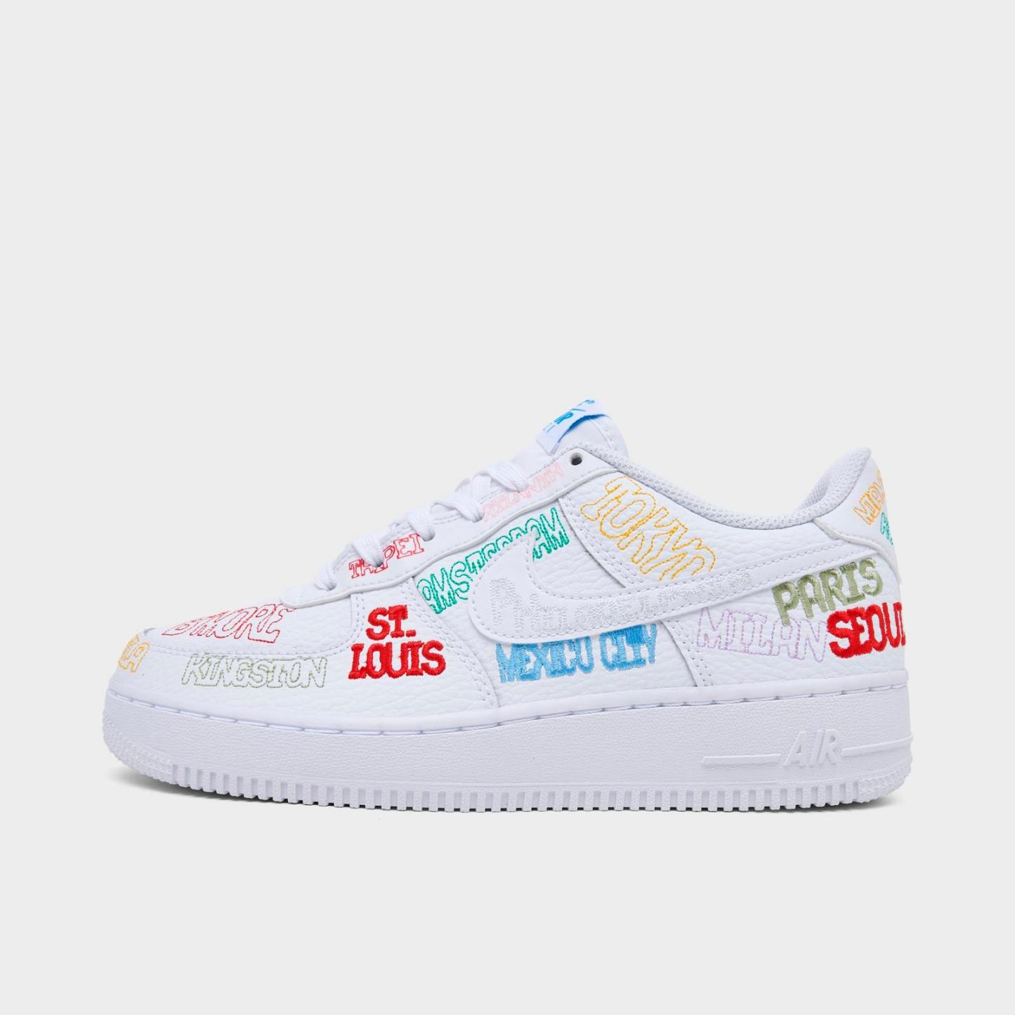 Big Kids' Nike Air Force 1 LV8 Casual Shoes - White/White
