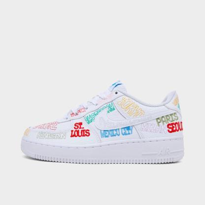Big Kids' Nike Air Force 1 LV8 Casual Shoes - White/White