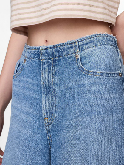 Mid Rise UltraSoft Baggy Jeans - Washed indigo