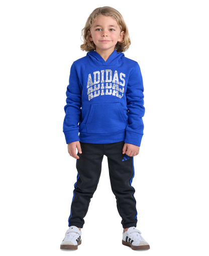 adidas Boys' 2T-7 Long-Sleeve Graphic Sweatshirt and Jogger, 2-Piece Set - Team Royal Blue