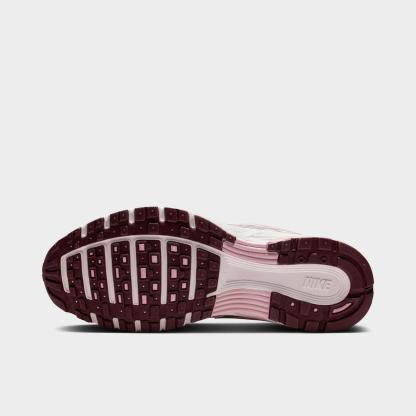 Women's Nike P-6000 Casual Shoes - Summit White/Metallic Silver/Burgundy Crush/Plum Chalk