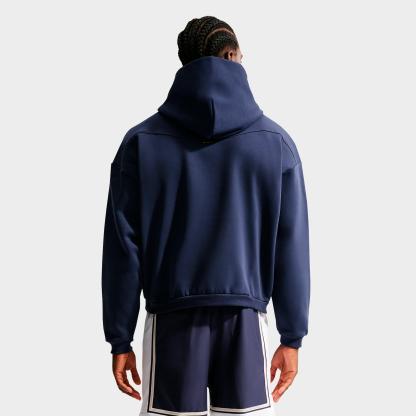 Men's Nithtke Standard Issue Therma-FIT Brushed Basketball Pullover Hoodie - Midnight Navy/Pale Ivory