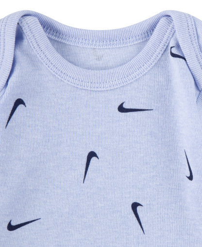 Nike Baby Boys' and Girls' Crewneck Bodysuits and Pants, 3-Piece Set - Blue