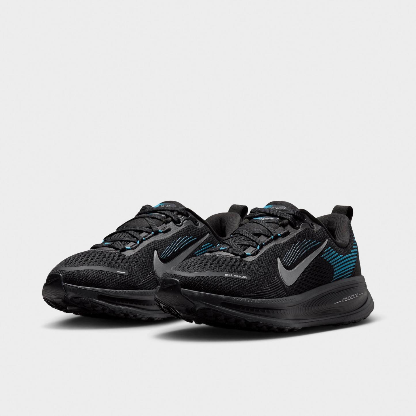 Big Kids' Nithtke Vomero 18 Running Shoes - Part 1 - Black/Light Current Blue/Anthracite/Silver - Both shoes facing left