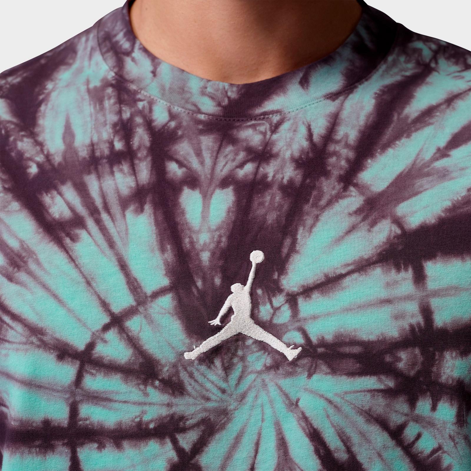 Men's Jordan Brooklyn Tie-Dye Festival T-Shirt - Green Glow/Pale Ivory - view 5