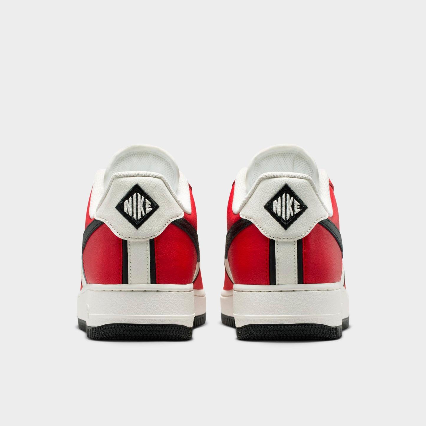 Men's Nithtke Air Force 1 '07 LV8 Sport Casual Shoes - University Red/Black/Sail - Back view