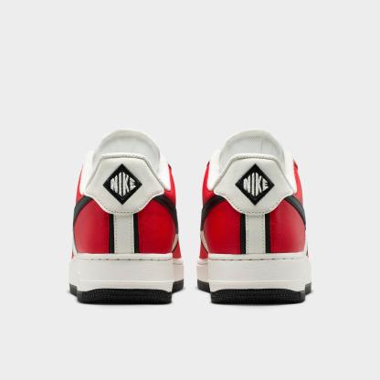 Men's Nithtke Air Force 1 '07 LV8 Sport Casual Shoes - University Red/Black/Sail - Back view