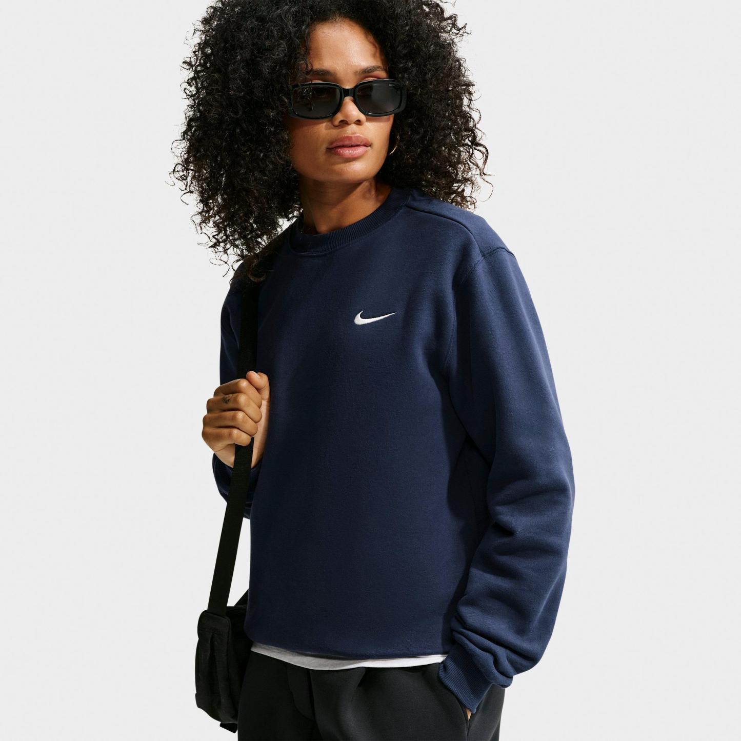 Women's Nithtke Studio Fleece Medium Weight Crewneck Sweatshirt - Midnight Navy/Sail
