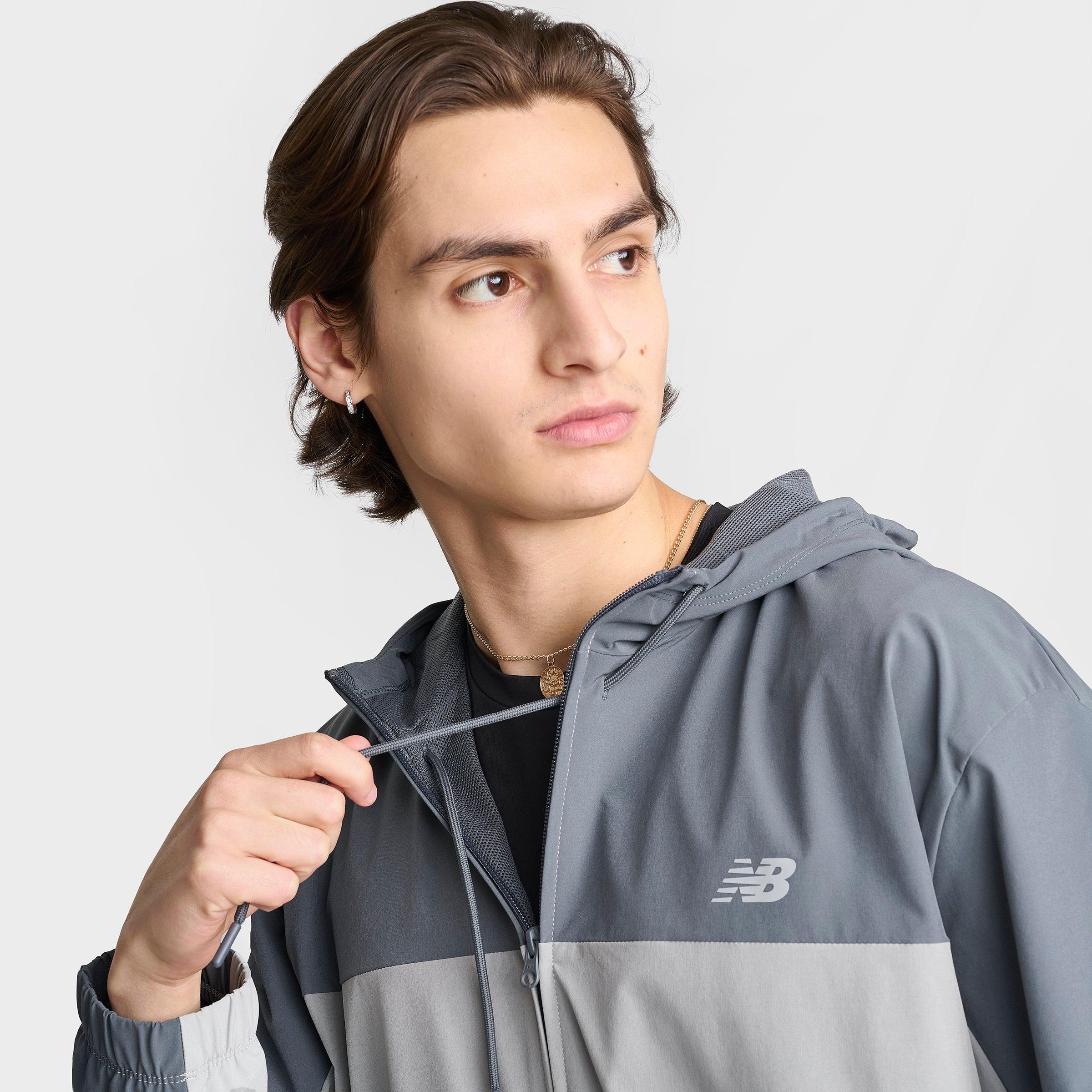 Men's New Balance Sport Essentials Woven Full-Zip Jacket - Grey - view 5