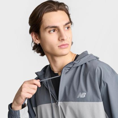 Men's New Balance Sport Essentials Woven Full-Zip Jacket - Grey - view 5