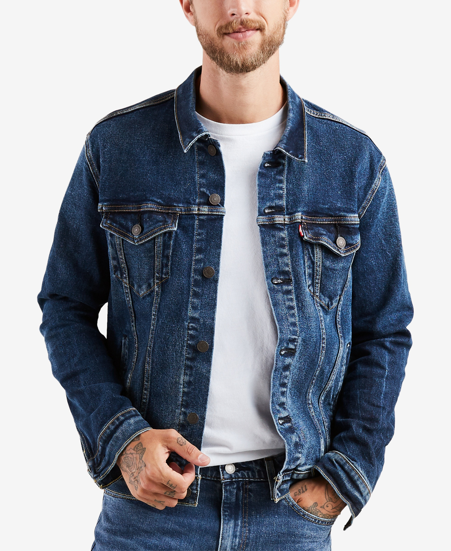 Levi's Men's Regular-Fit Stretch Denim Trucker Jacket - Colusa
