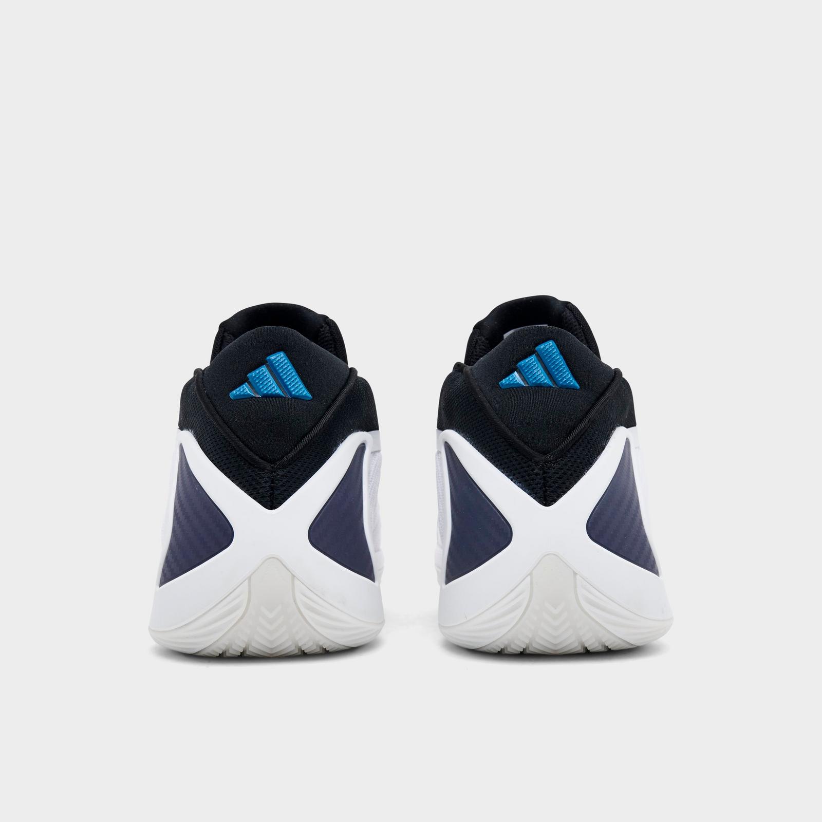 Big Kids' adidas Anthony Edwards 2 Low Basketball Shoes - White/Core Black/Dusty Ink - view 4