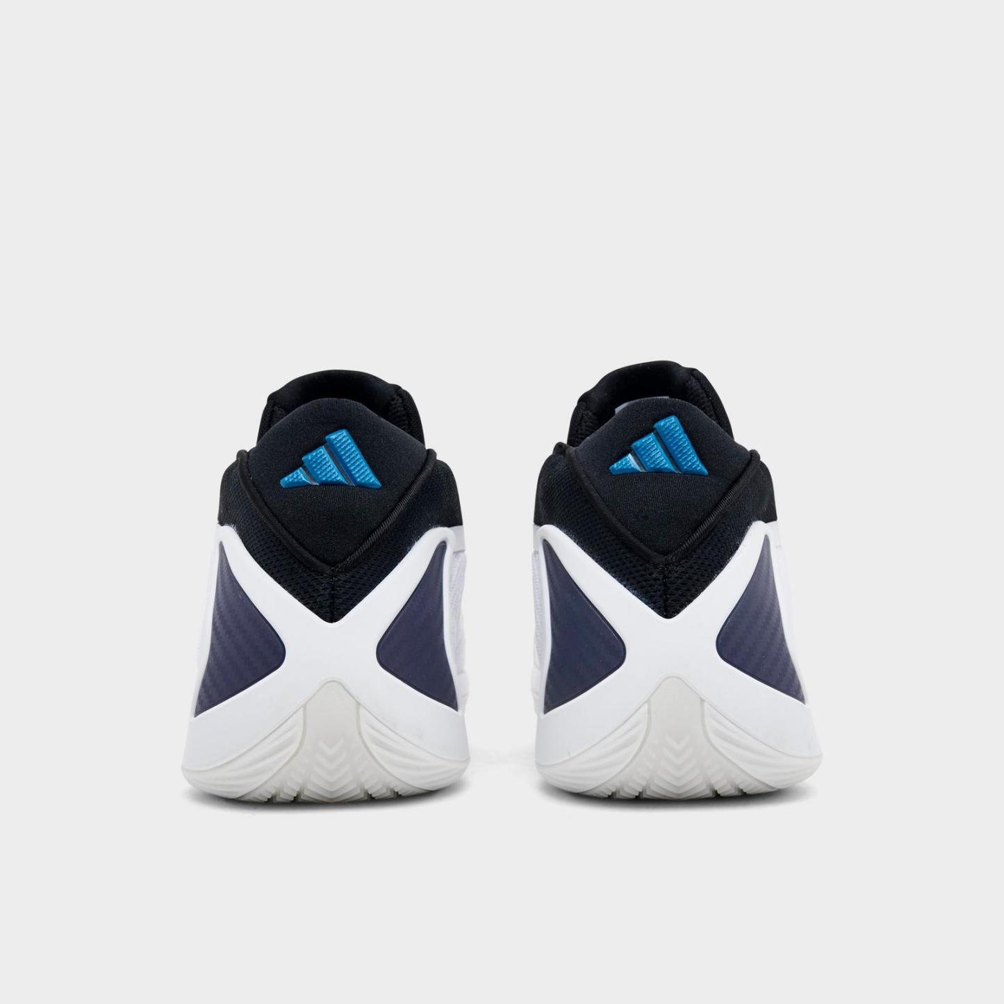 Big Kids' adidas Anthony Edwards 2 Low Basketball Shoes - White/Core Black/Dusty Ink - view 4