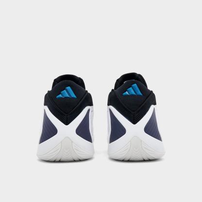 Big Kids' adidas Anthony Edwards 2 Low Basketball Shoes - White/Core Black/Dusty Ink - view 4