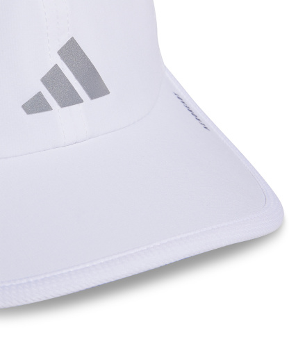 adidas Women's Superlite 3 Stripe Adjustable Hat - White/silver Metallic