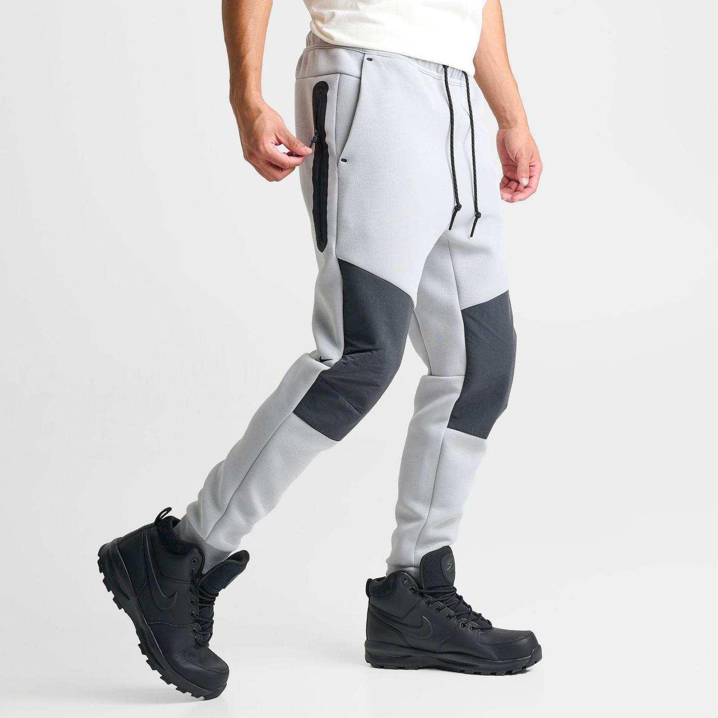 Men's Nike Sportswear Tech Fleece Jogger Pants - Light Smoke Grey/Anthracite/Pink Foam