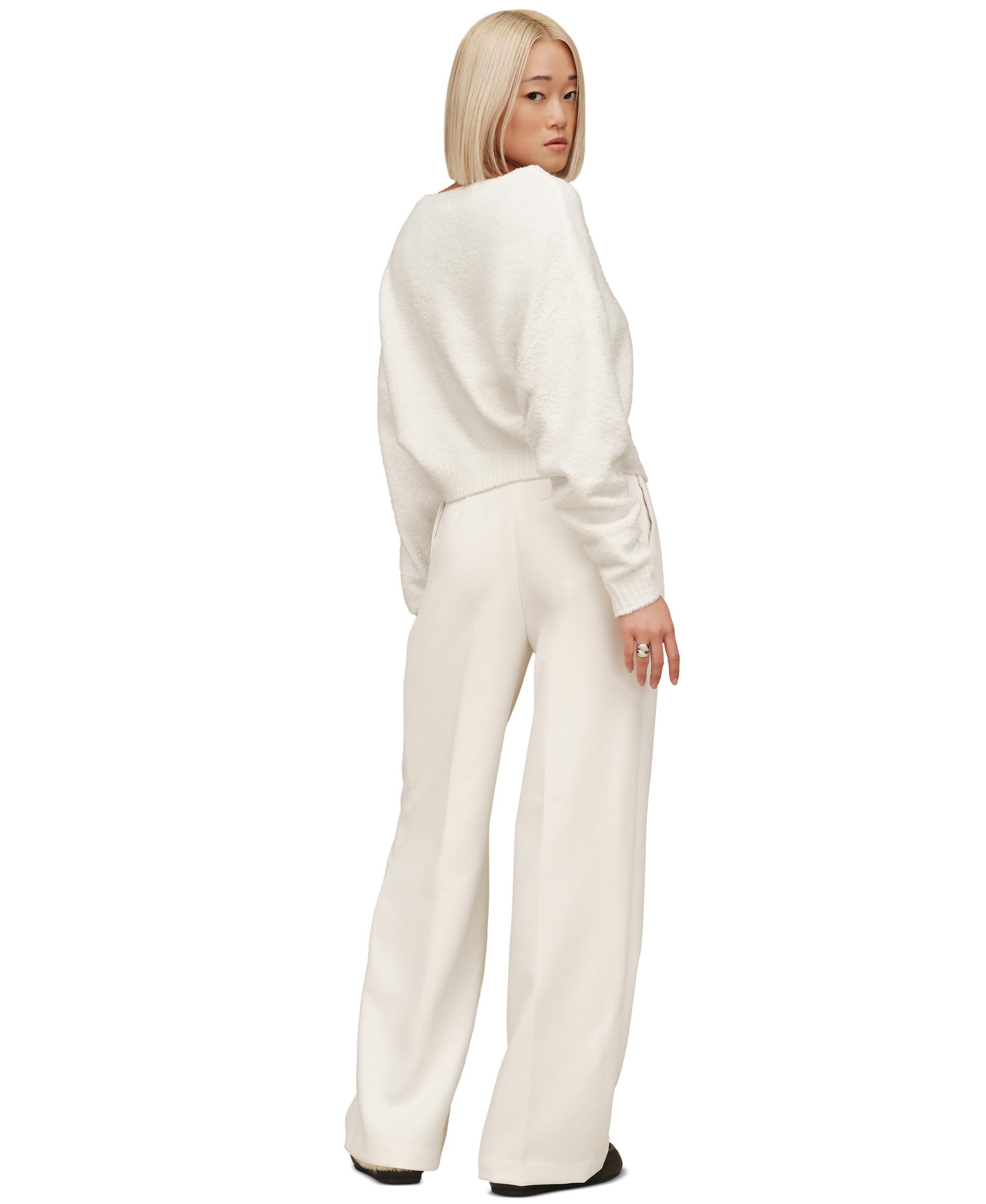 UGG Women's Novalie Slouchy Boat Neck Lounge Top - Cream