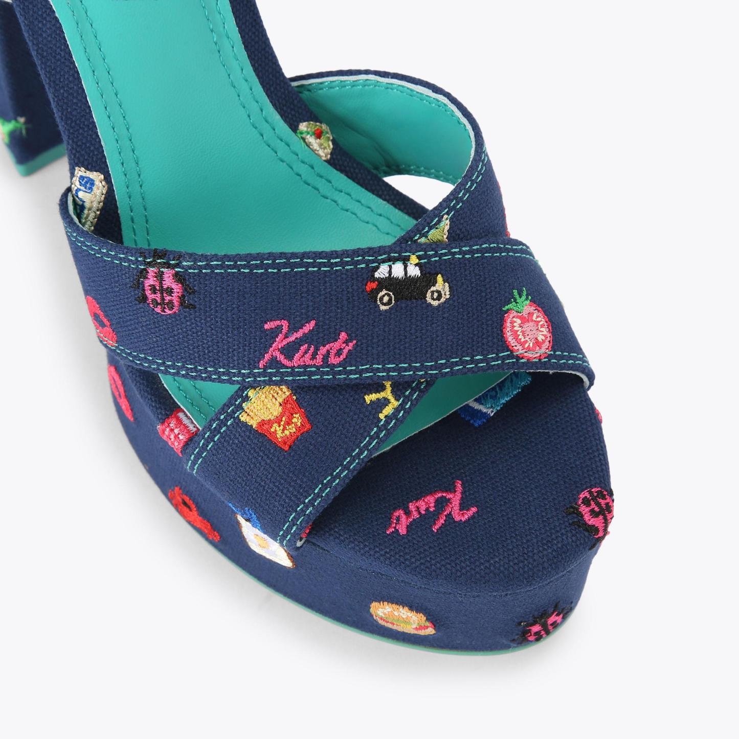 Kurt Geiger London Embroidery Platform - Blue - view 5