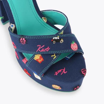Kurt Geiger London Embroidery Platform - Blue - view 5