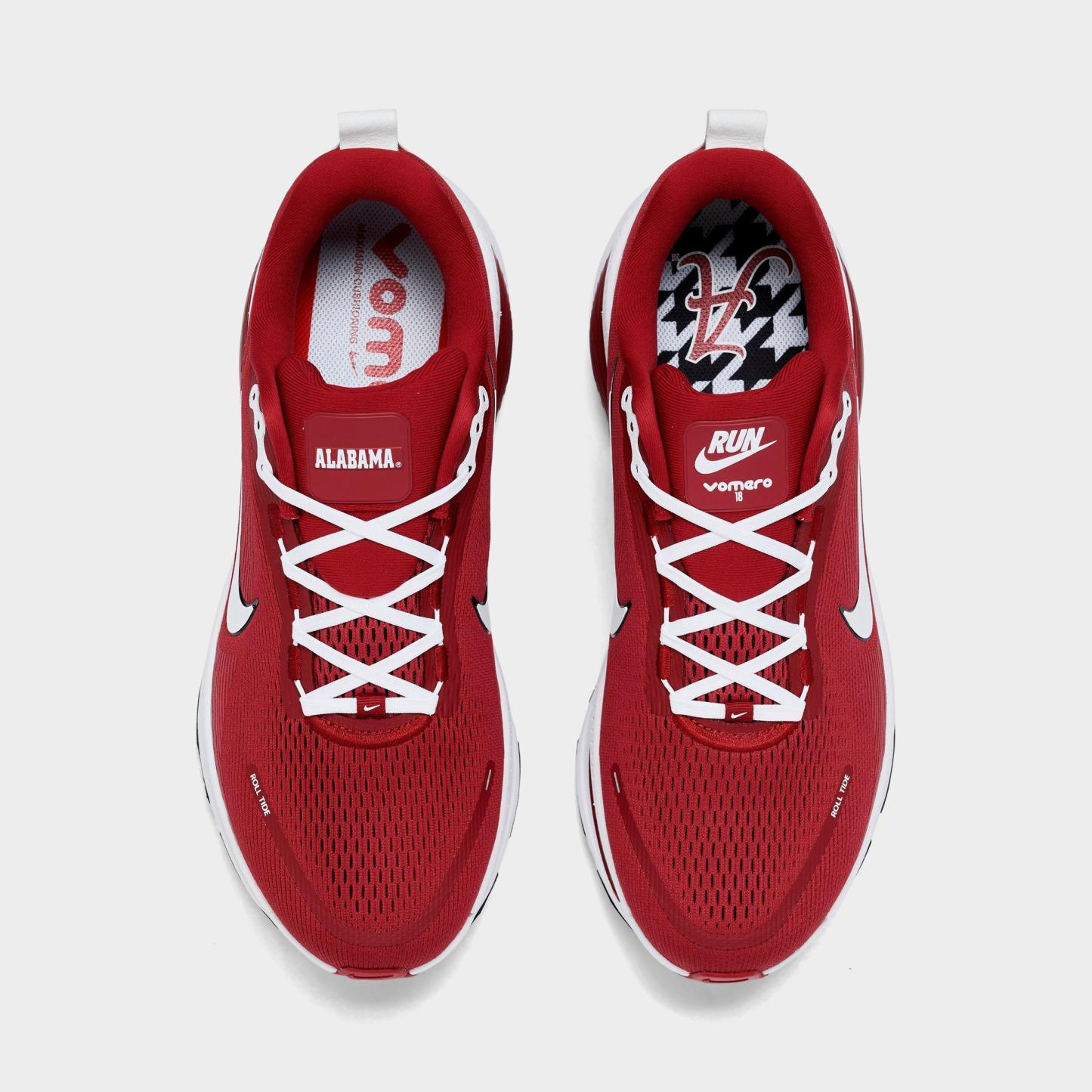 Men's Nithtke Vomero 18 Purdue Boilermakers Running Shoes - Part 2 - Team Crimson/Black/White - Top view