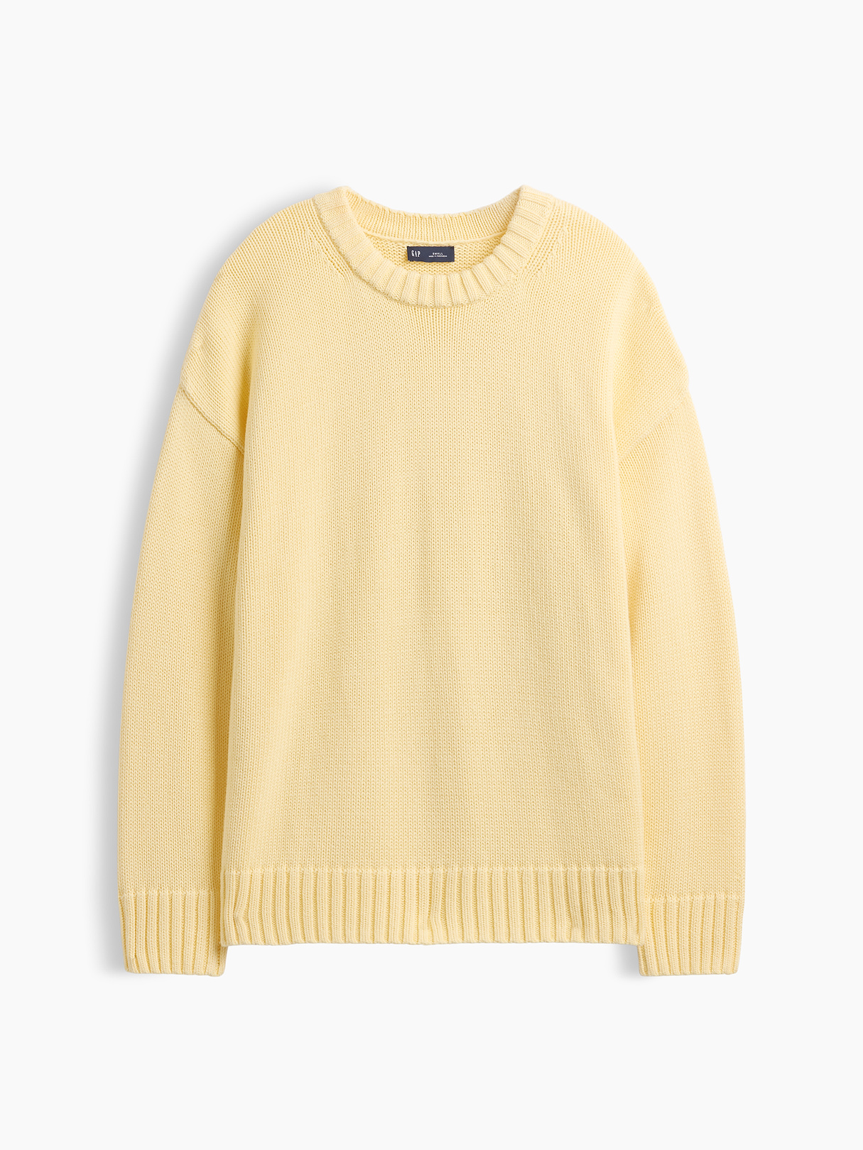100% Cotton Oversized Sweater - Yellow maize