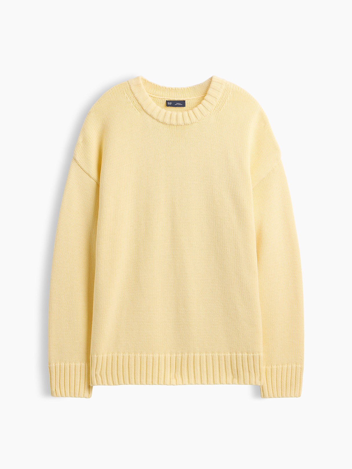 100% Cotton Oversized Sweater - Yellow maize