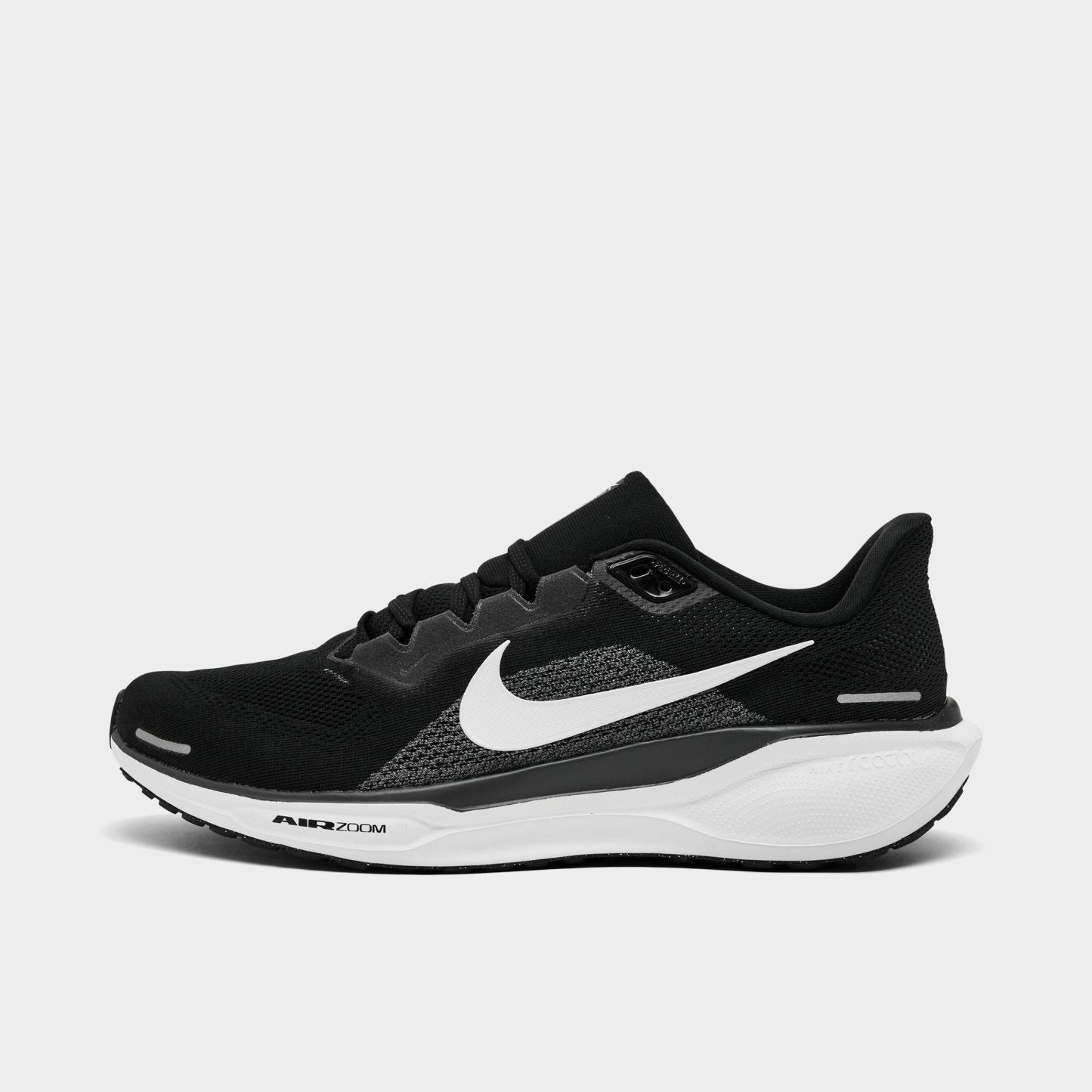 Men's Nithtke Pegasus 41 Running Shoes - Black/Anthracite/White - Left shoe facing left. Outside of the shoe.