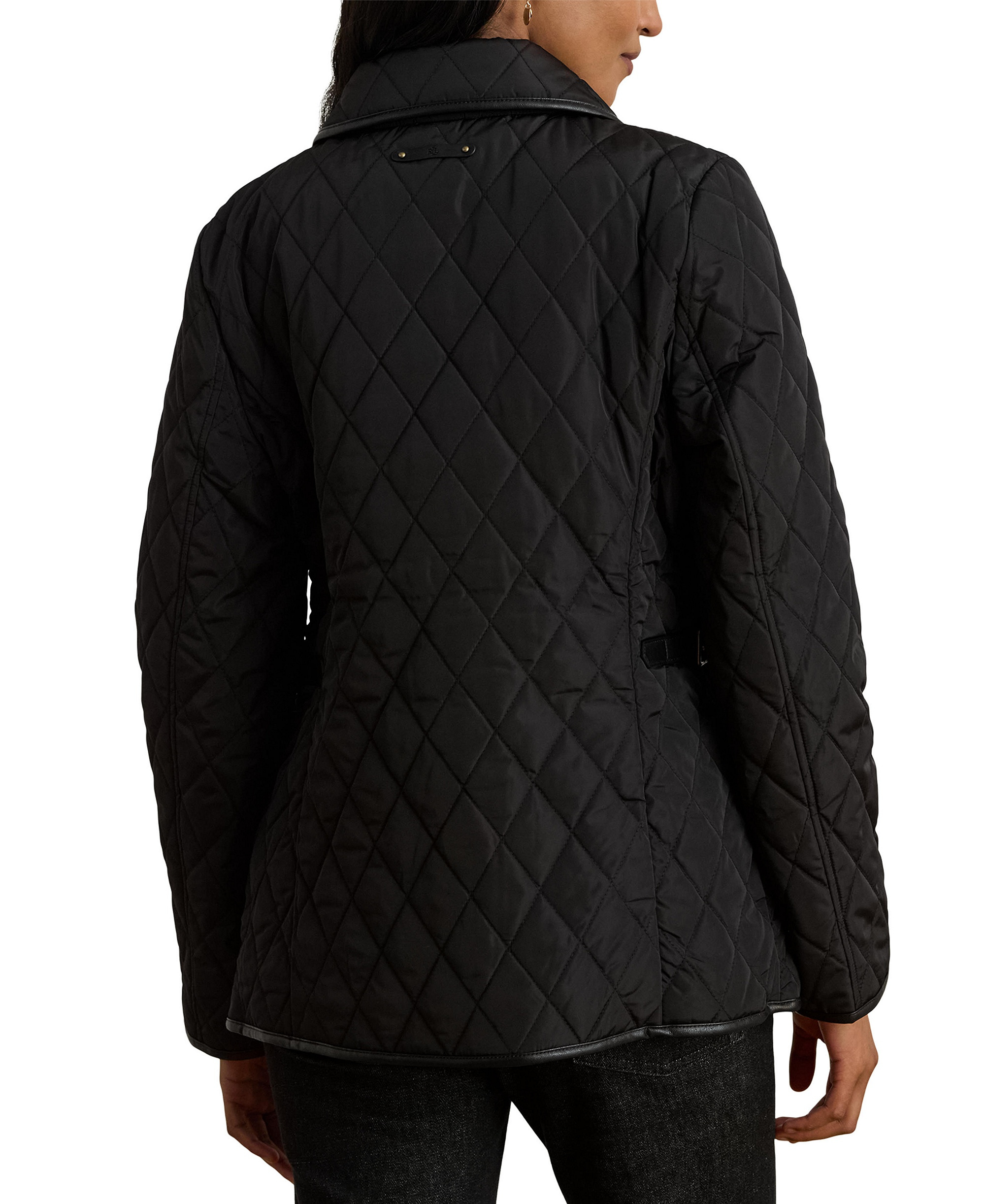 Lauren Ralph Lauren Petite Quilted Velboa-Lined Jacket, Created for Macy's - Black