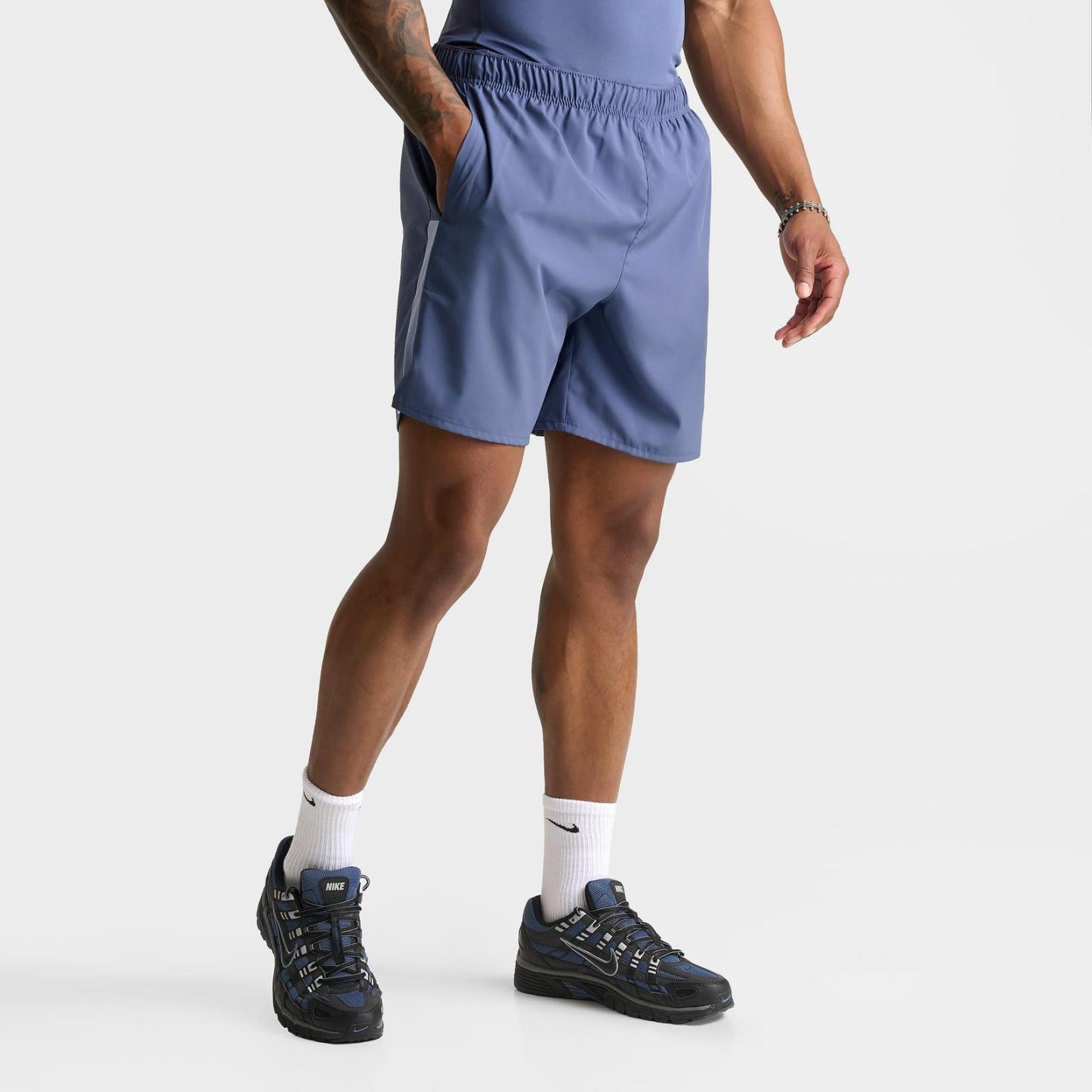 Men's Nike Dri-FIT Challenger Brief-Lined 7" Running Shorts - Diffused Blue/Cobalt Bliss