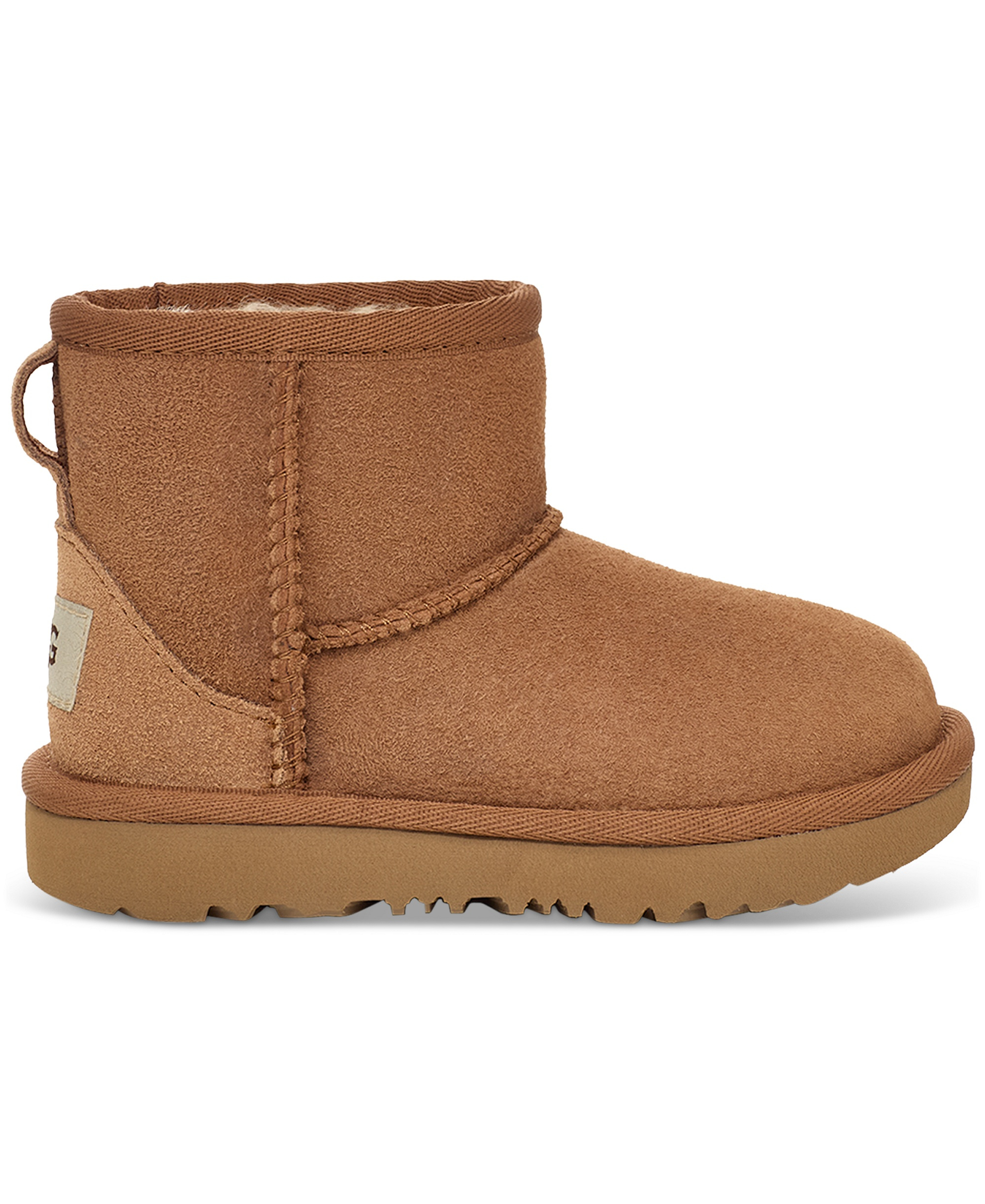 UGG® Toddler Kids Classic Mini II Round Toe Booties - Chestnut