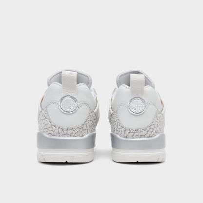 Women's Jordan Spizike Low Casual Shoes - Swan/Wolf Grey/Metallic Silver - Left shoe facing left. Outside of the shoe. - view 4