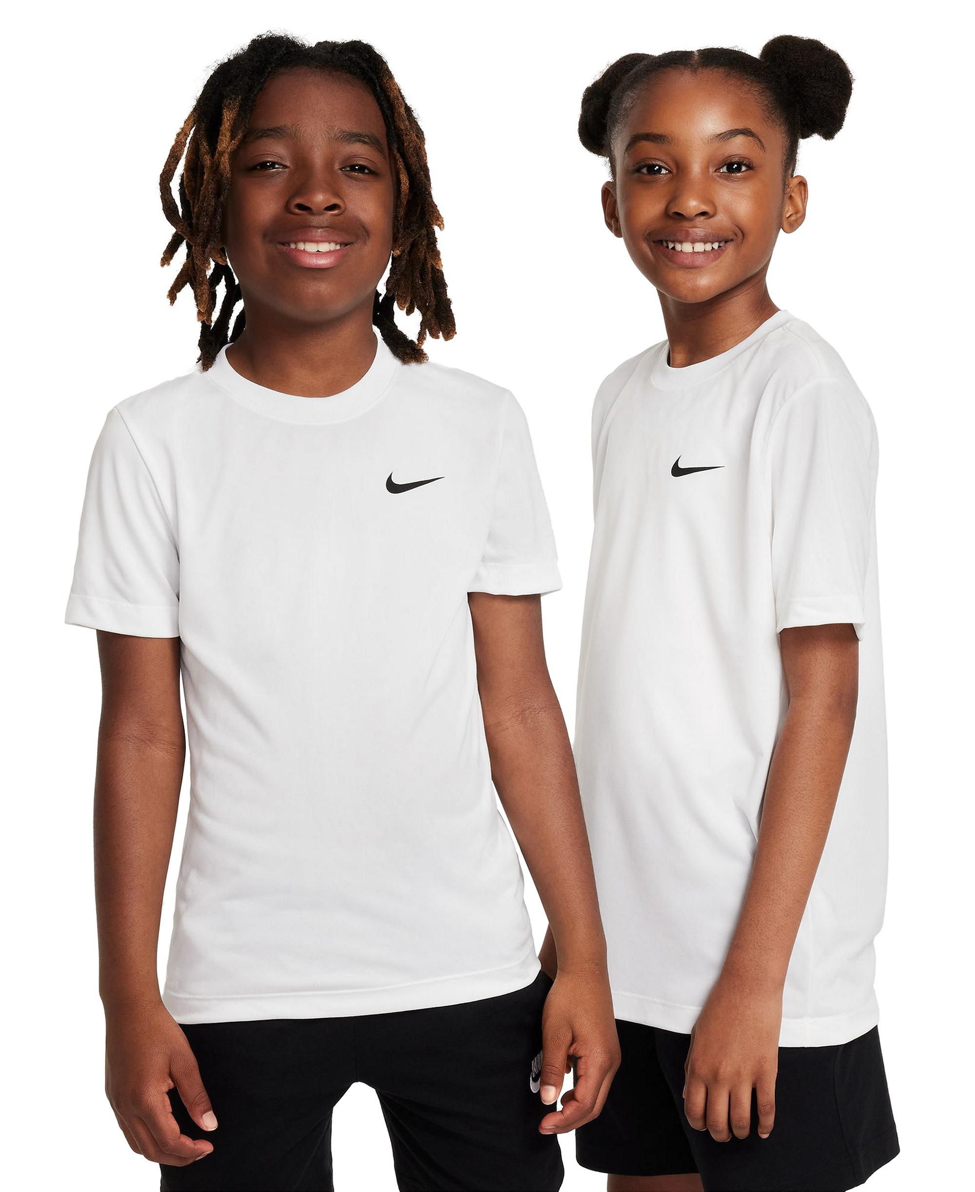 Nike Boys' and Girls' 6-20 Legend Dri-FIT Logo Graphic T-Shirt - White