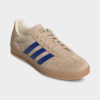 Men's adidas Originals Gazelle Indoor Casual Shoes - Magic Beige/Team Royal Blue/Wonder White - view 2