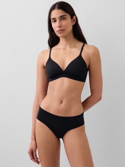SecondSkin Crossover Bralette - True black