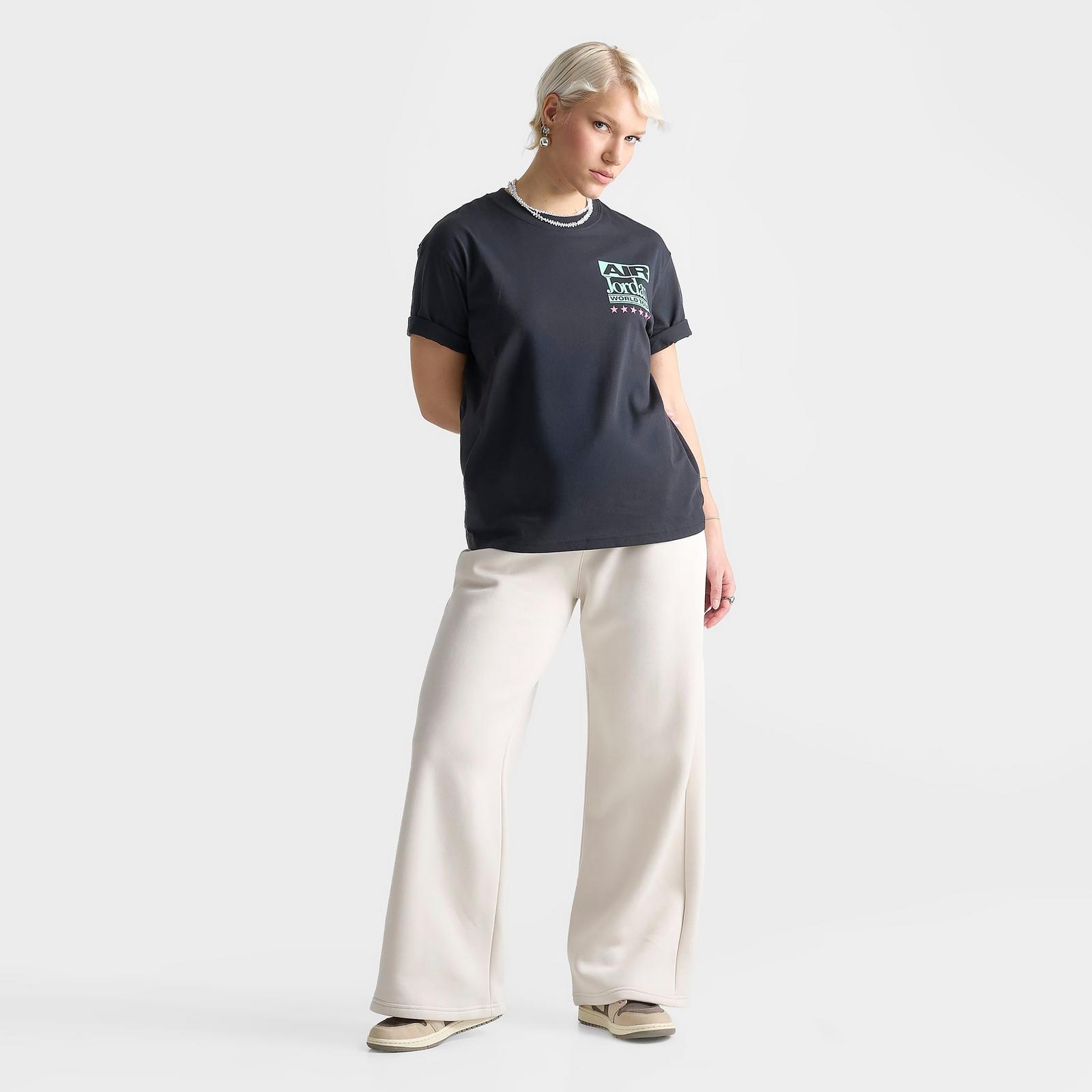Women's Air Jordan World Tour Girlfriend T-Shirt - Off Noir - view 2
