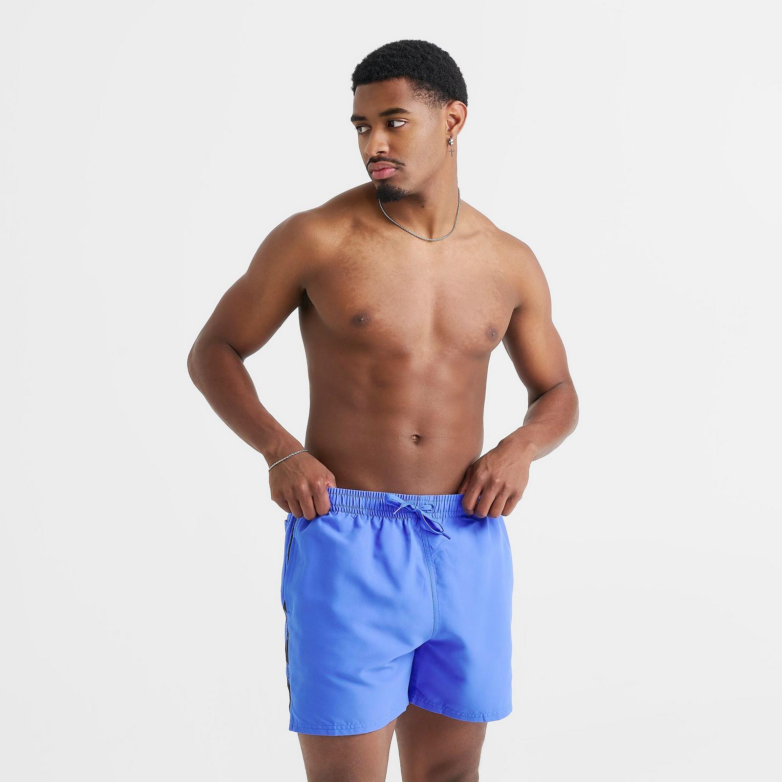 Men's Nike Swim Tape Volley Shorts - Royal/Black