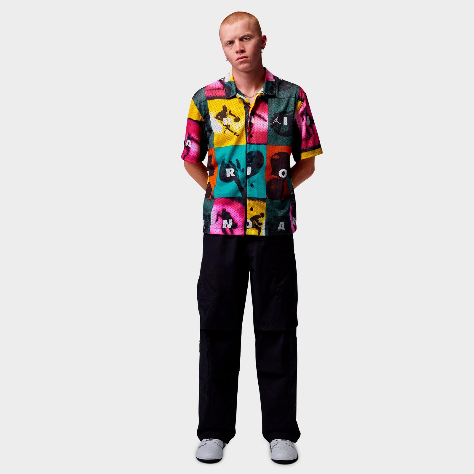 Men's Jordan Brooklyn Graphic Button-Up Camp Shirt - Multi - view 2