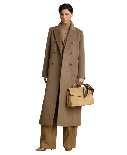 Lauren Ralph Lauren Women's Maxi Wool-Blend Coat - Truffle
