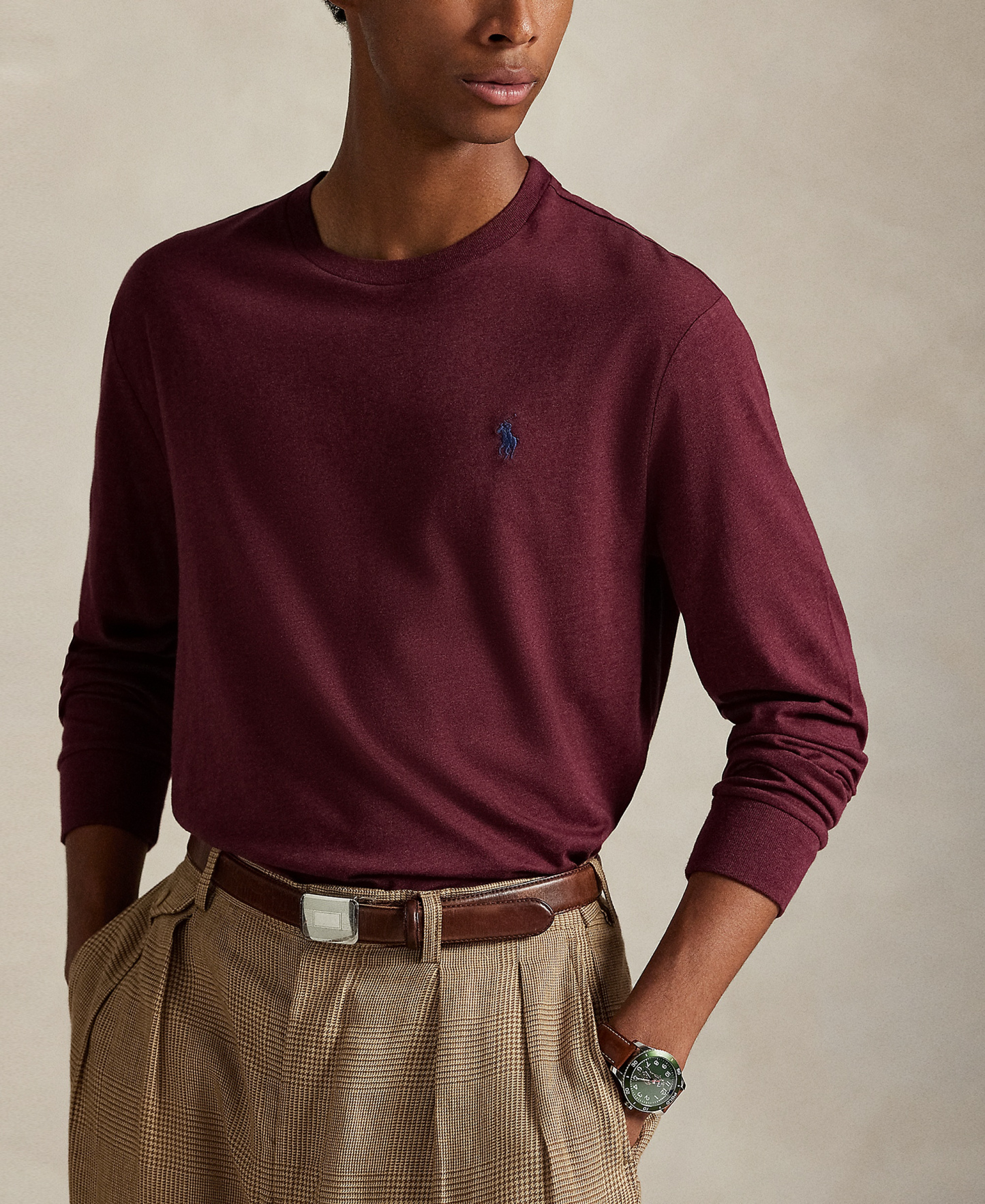 Polo Ralph Lauren Men's Classic-Fit T-Shirt - Spring Wine Heather