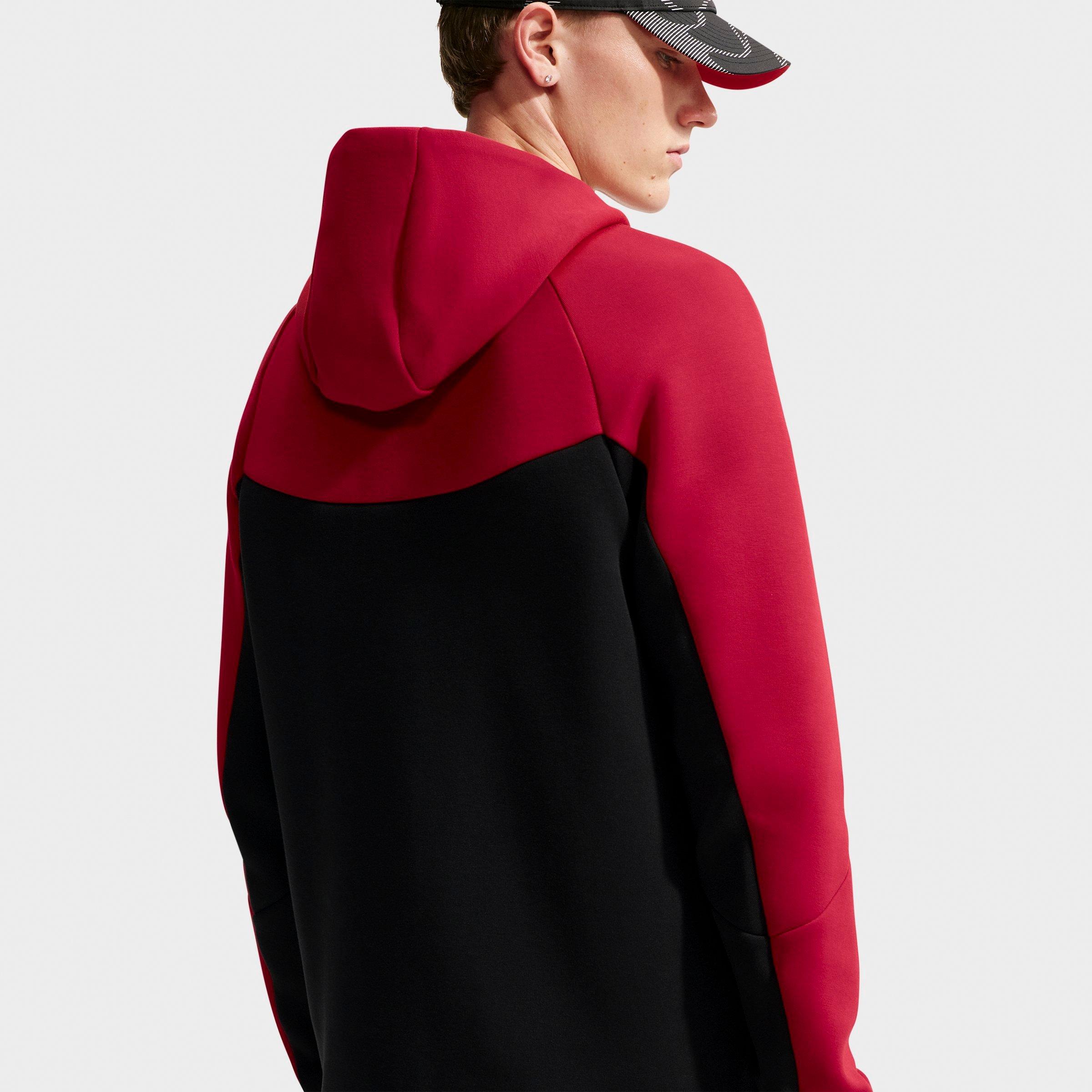 Men's Nithtke Tech Fleece Windrunner Full-Zip Hoodie - Part 1 - Tough Red/Black/Black