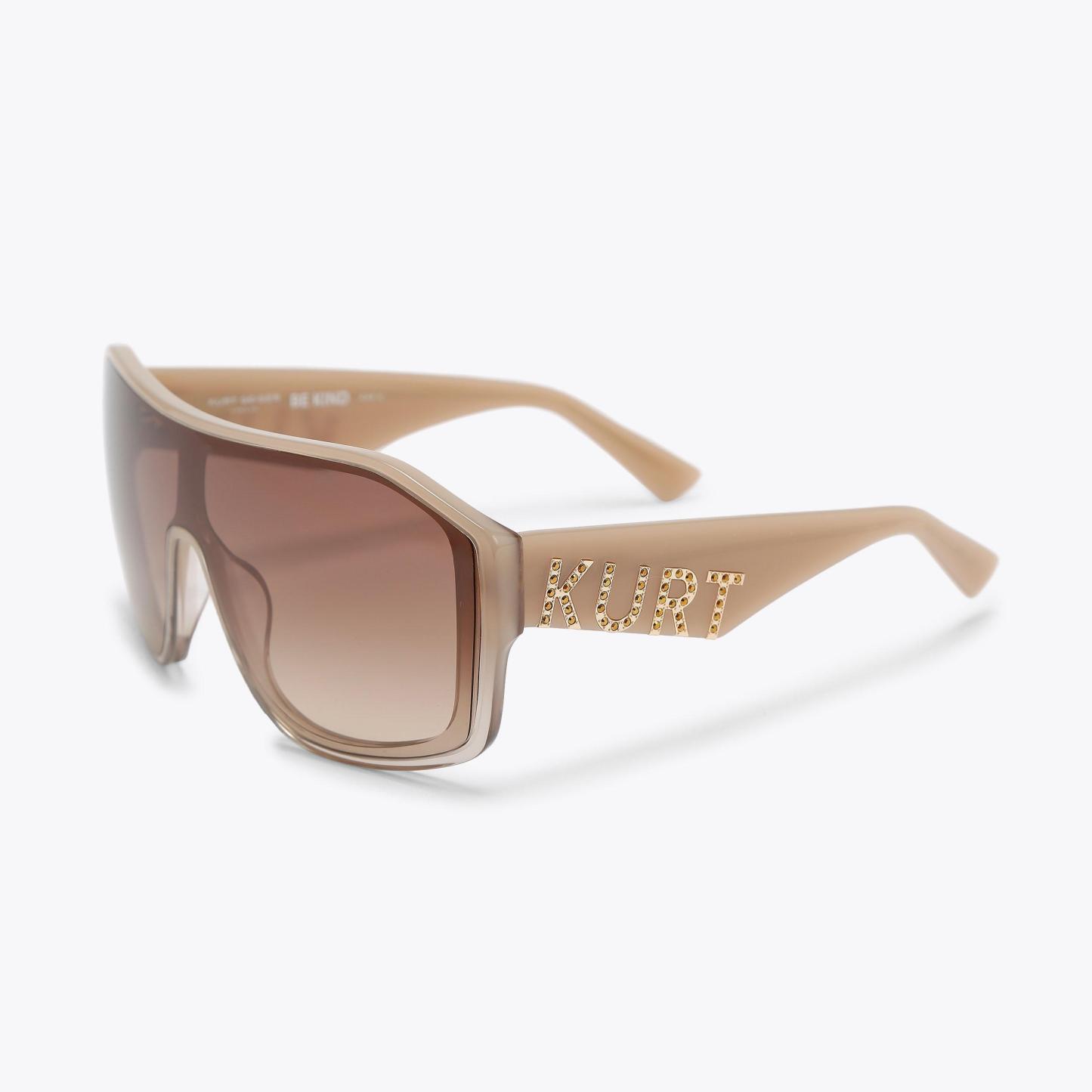 Kurt Geiger London Kurt Oversized Visor Sunglasses - Beige - view 3