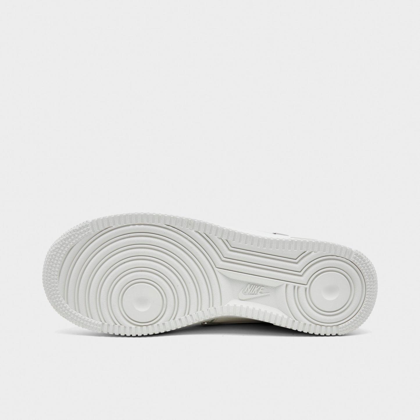 Women's Nithtke Air Force 1 '07 LV8 Casual Shoes - Sail/Sail/Sail/Metallic Silver - Bottom view