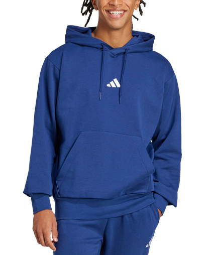 adidas Men's Essentials Feel Cozy Fleece Hoodie - Dark Blue