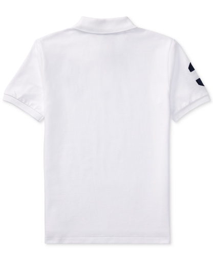 Polo Ralph Lauren Boys' 8-20 Big Pony Cotton Mesh Short-Sleeve Polo Shirt - White