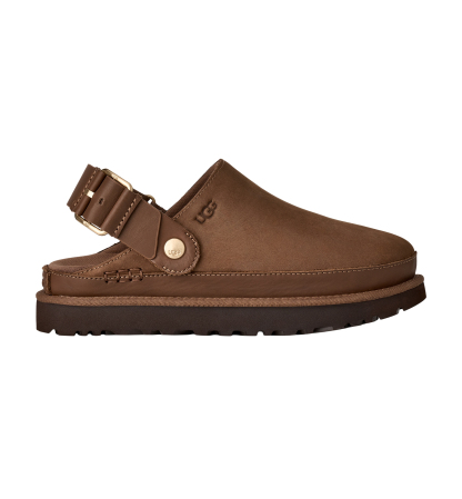 UGG® Women's Goldenstar Villa Round Toe Clogs - Dark Chestnut