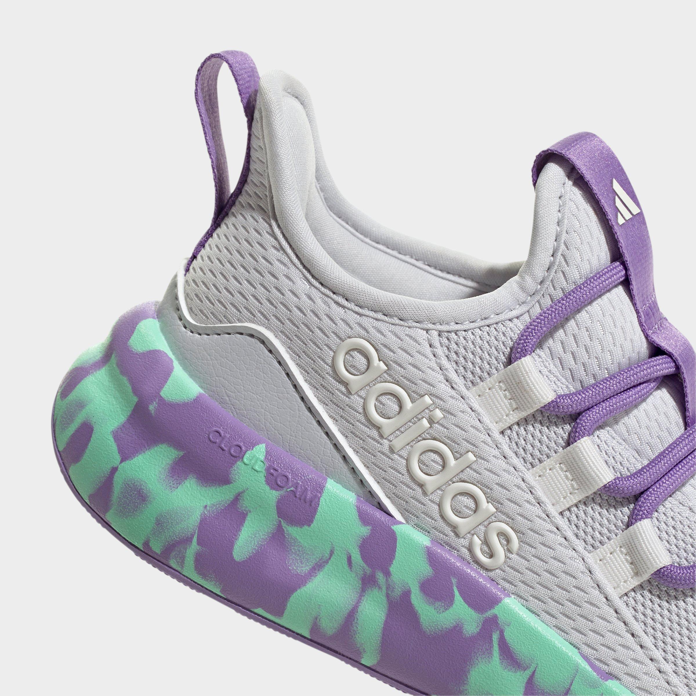 Girls' Little Kids' and Big Kids' adidas Lite Racer Adapt 8.0 Stretch Lace Casual Shoes - Part 1 - Dash Grey/Violet Fusion/Pulse Mint - Detail shot