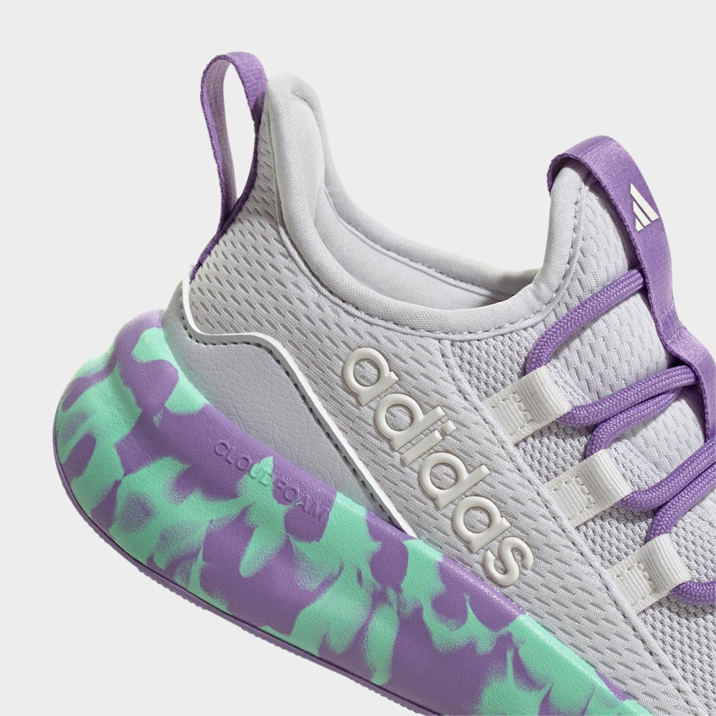 Girls' Little Kids' and Big Kids' adidas Lite Racer Adapt 8.0 Stretch Lace Casual Shoes - Part 1 - Dash Grey/Violet Fusion/Pulse Mint - Detail shot