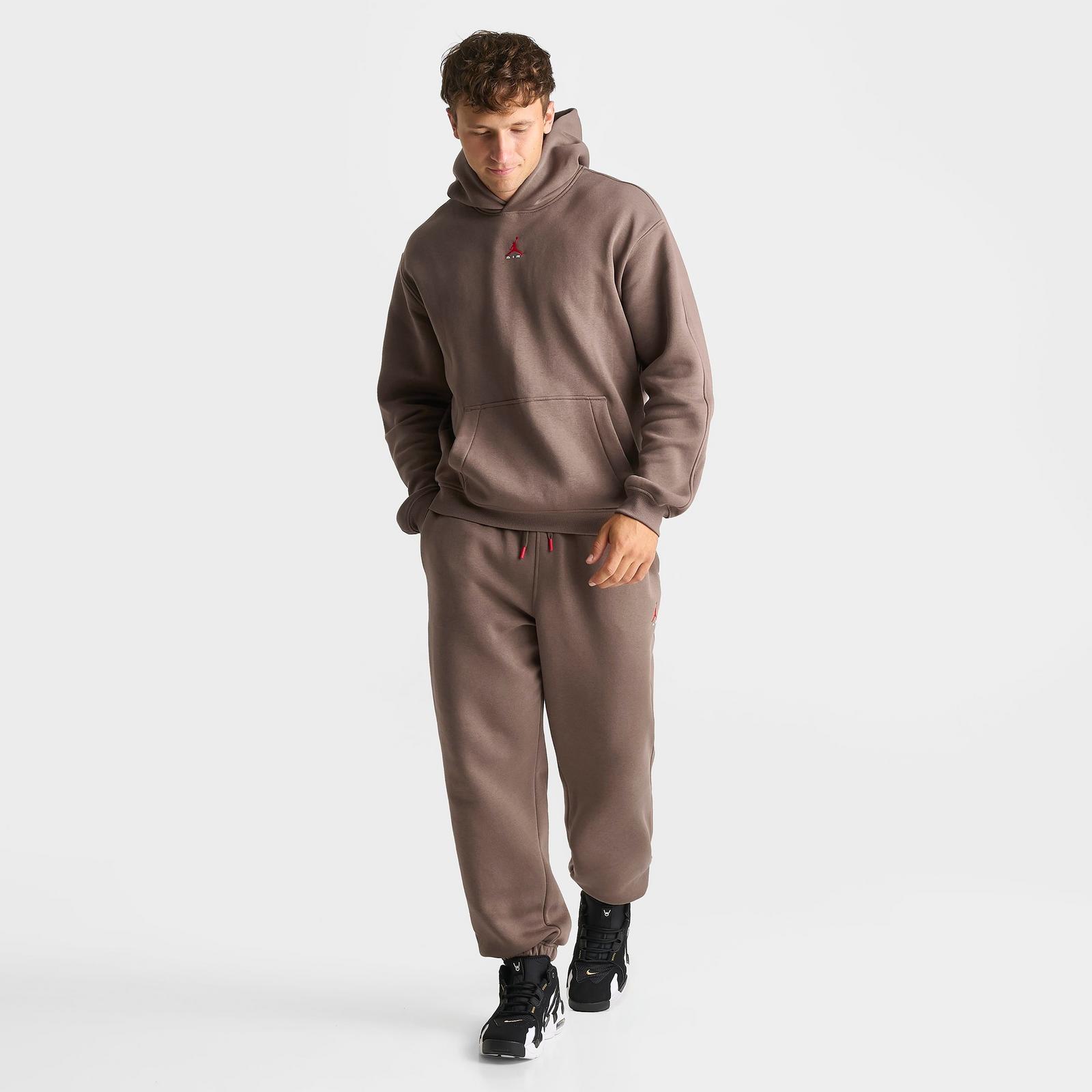 Men's Jordan Brooklyn Statement Pullover Hoodie - Palomino/University Red - view 2
